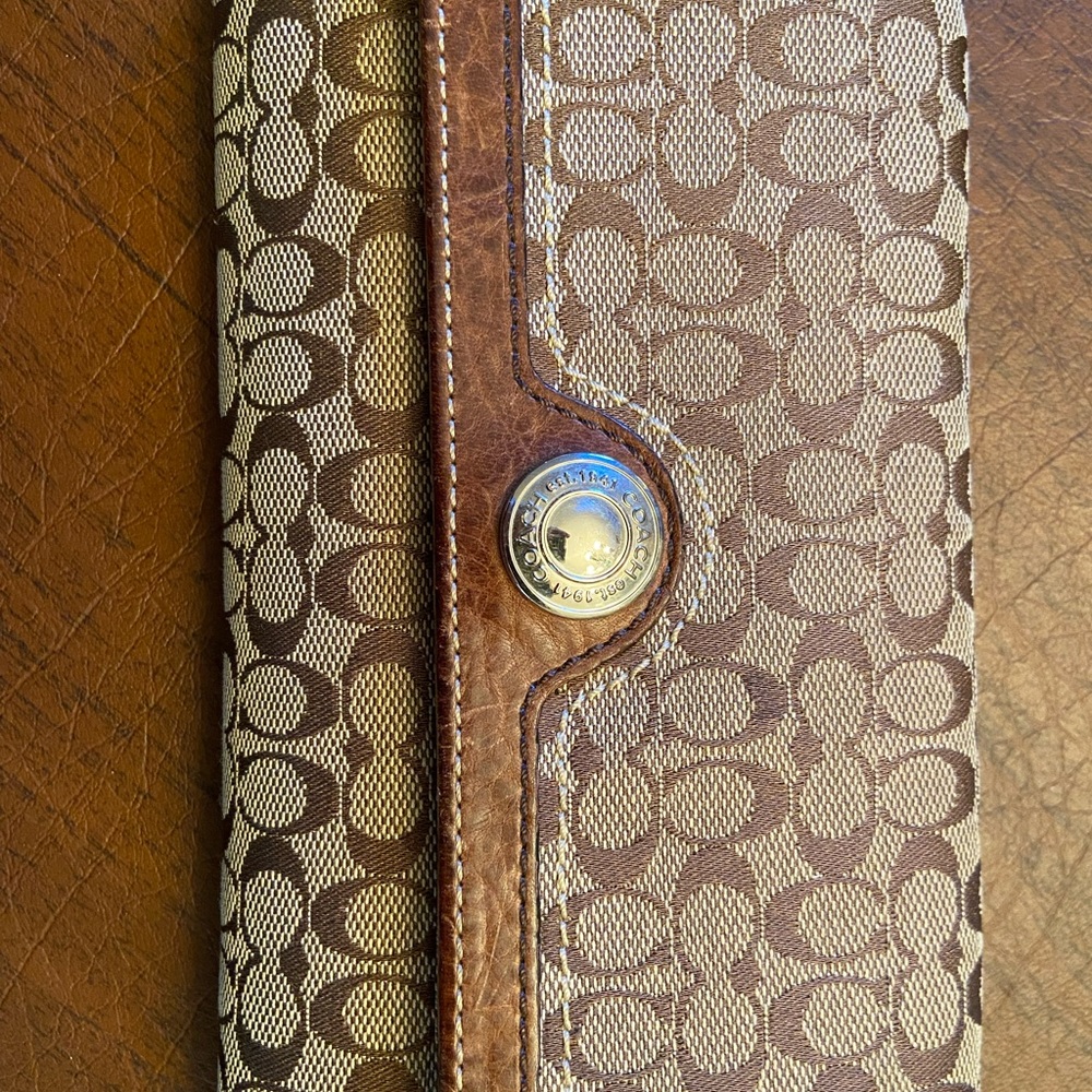 Coach checkbook wallet